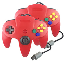 Load image into Gallery viewer, Family 4 Pack 1.8m/6FT Nintendo Retro N64 Controllers, Red, Yellow, Black, White, Green 2
