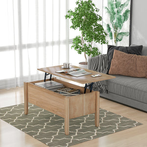 U_STYLE Modern Lift-Top Coffee Table with Storage, Sofa Table For Living Room