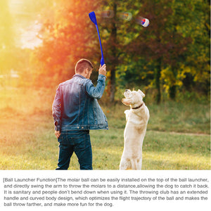 Dog Toys Ball Launcher with Throwing Stick Interactive Dog Toys for Dog Training