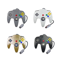 Load image into Gallery viewer, Family 4 Pack 1.8m/6FT Nintendo Retro N64 Controllers, Black, White, Grey, Gold 0
