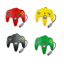 Load image into Gallery viewer, Family 4 Pack 1.8m/6FT Nintendo Retro N64 Controllers, Red, Yellow, Black, White, Green 0
