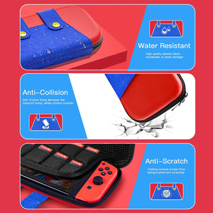 Mario Denim Pants Design Console Pouch and Cover Case for Nintendo Switch OLED 3