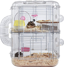 Load image into Gallery viewer, Angry Factory 2 Level Hamster Cage with Small Animals Accessories 1
