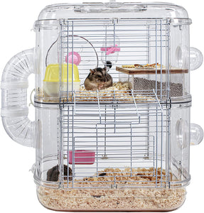 Angry Factory 2 Level Hamster Cage with Small Animals Accessories 1