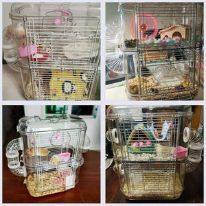 Angry Factory 2 Level Hamster Cage with Small Animals Accessories 4