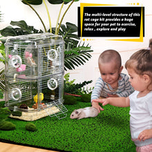將圖片載入圖庫檢視器 Angry Factory 2 Level Hamster Cage with Small Animals Accessories 5
