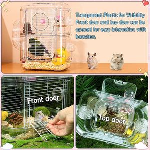 Angry Factory 2 Level Hamster Cage with Small Animals Accessories 6