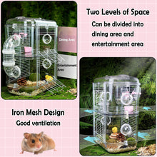 Load image into Gallery viewer, Angry Factory 2 Level Hamster Cage with Small Animals Accessories 8
