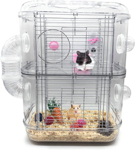 Angry Factory 2 Level Hamster Cage with Small Animals Accessories 9