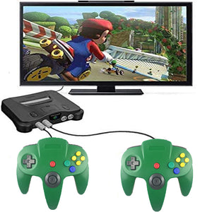 Family 4 Pack 1.8m/6FT Nintendo Retro N64 Controllers, Red, Yellow, Black, White, Green 24