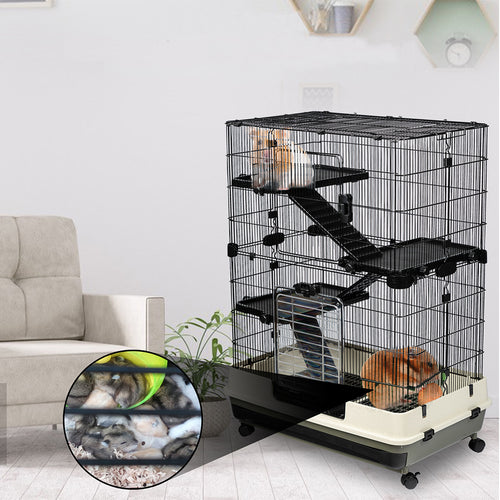 32 Inch Small Animal Cage with 3 Open Top Design for Small animals, Bunny, Guinea Pig, Rabbit, Hamster, Newborn Kitten 0