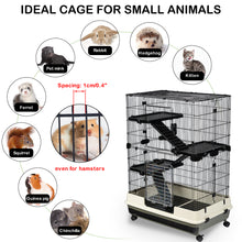 將圖片載入圖庫檢視器 32 Inch Small Animal Cage with 3 Open Top Design for Small animals, Bunny, Guinea Pig, Rabbit, Hamster, Newborn Kitten 1
