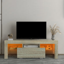 將圖片載入圖庫檢視器 TV Stand with LED RGB Lights,Flat Screen TV Cabinet, Gaming Consoles - in Lounge Room, Living Room and Bedroom，ESPRESSO
