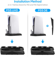 將圖片載入圖庫檢視器 Bedroom Decor for PS5 Playstation 5 Console Cooling Stand Charging Station 4
