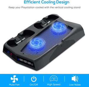 Bedroom Decor for PS5 Playstation 5 Console Cooling Stand Charging Station 2