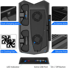 Load image into Gallery viewer, Bedroom Decor for PS5 Playstation 5 Console Cooling Stand Charging Station 3
