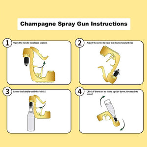 Beer Champagne Gun Shooter with Bubbly Sparkling Wine Stopper 6