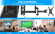 將圖片載入圖庫檢視器 C-MOUNTS 19-43 Inch Flat Curved Screen Full Motion TV Monitor Wall Mount TV Bracket
