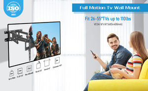 C-MOUNTS 26-55 Inch Flat Screen TV Full Motion TV Wall Mount Bracket
