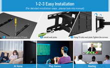 Load image into Gallery viewer, C-MOUNTS 26-55 Inch Flat Screen TV Full Motion TV Wall Mount Bracket
