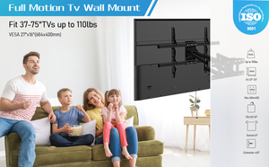 C-MOUNTS 37-75 Inch Flat Curved TV Full Motion TV Wall Mount Bracket
