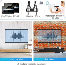 將圖片載入圖庫檢視器 C-MOUNTS 26-55 Inch Flat Curved TV Full Motion Corner TV Wall Mount Bracket
