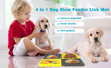 Load image into Gallery viewer, 4 PCS Dog Bowl Slow Feeder with Suctions to The Wall or Floor for Dogs and Cats
