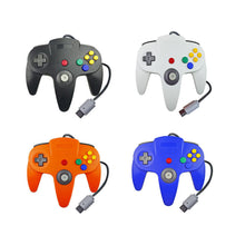 Load image into Gallery viewer, Family 4 Pack 1.8m/6FT Nintendo Retro N64 Controllers, Black, White, Orange, Blue 0
