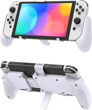 Load image into Gallery viewer, Handle Grip with Kickstand Back Cover for Nintendo Switch OLED 2021 Model, Switch or Switch Lite White 0
