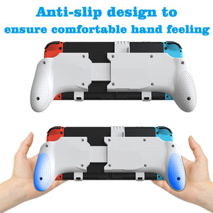 Handle Grip with Kickstand Back Cover for Nintendo Switch OLED 2021 Model, Switch or Switch Lite White 1Handle Grip with Kickstand Back Cover for Nintendo Switch OLED 2021 Model, Switch or Switch Lite White 1