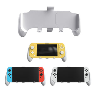 Handle Grip with Kickstand Back Cover for Nintendo Switch OLED 2021 Model, Switch or Switch Lite White 6