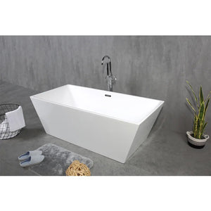 59 Inch Harmony Acrylic Freestanding Bathtub Soaking Tub in White Splicing Color Freestanding Modern Design Bathtub - Free standing tub Dimension 59 W x 31.5 D x 22.8 H Inch