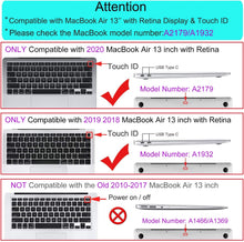 將圖片載入圖庫檢視器 Matte Coating Hard Cover Case for MacBook Air 13 Inch A1932 A2179 - Size Chart
