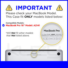 Load image into Gallery viewer, Matte Coating Hard Cover Case for MacBook Pro 16 Inch A2141 size chart
