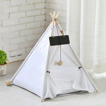 將圖片載入圖庫檢視器 Pet Teepee Tent for Small Dogs or Cats Portable Puppy Sweet Bed Washable Houses with Cushion 3

