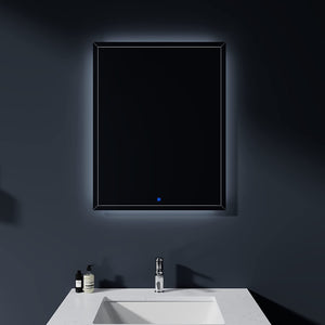 Tona 23x30In Bathroom Mirror 8000k LED Light Makeup Wall Mirror Vanity, Waterproof Aluminum Alloy Sealing Bathroom Mirrors for Wall Mounted 2