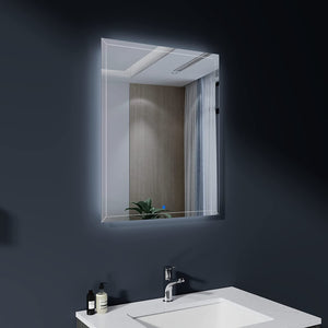 Tona 23x30In Bathroom Mirror 8000k LED Light Makeup Wall Mirror Vanity, Waterproof Aluminum Alloy Sealing Bathroom Mirrors for Wall Mounted 3