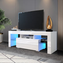 將圖片載入圖庫檢視器 Entertainment TV Stand, Large TV Stand TV Base Stand with LED Light TV Cabinet.
