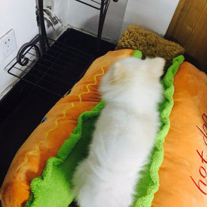 Cotton Washable Cushion Hot Dog Puppy and Cats Bed Kennel Nest