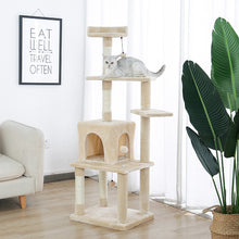 Load image into Gallery viewer, Extra Big Cat Tree with Feeding Bowl, Cat Condos with Sisal Poles, Hammock and Cave, Padded Platform, Climbing Tree for Cats, Anti-toppling Devices
