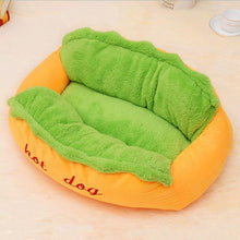 Load image into Gallery viewer, Cotton Washable Cushion Hot Dog Puppy and Cats Bed Kennel Nest
