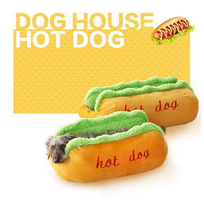 Cotton Washable Cushion Hot Dog Puppy and Cats Bed Kennel Nest
