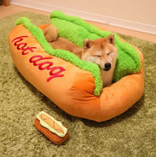 將圖片載入圖庫檢視器 Cotton Washable Cushion Hot Dog Puppy and Cats Bed Kennel Nest
