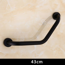 將圖片載入圖庫檢視器 Bathroom Safety Grab Bar Stainless Steel Bathroom Handle Black Safety Bar Bathroom Anti-Drop Device
