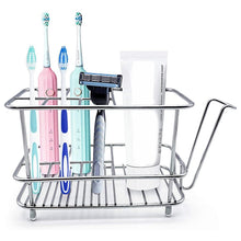 Load image into Gallery viewer, Stainless Steel Toothbrush Holder with 6 Slots Bathroom Organizer
