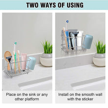 將圖片載入圖庫檢視器 Stainless Steel Toothbrush Holder with 6 Slots Bathroom Organizer
