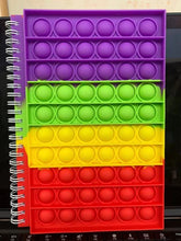 將圖片載入圖庫檢視器 Bubble Fidget Pop It Rainbow A5 Notebook Relieve Stress Squeeze Sensory Notepad Perfect for Children and Adults to Use
